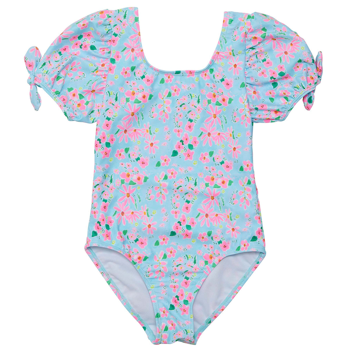 Daisy Chain Puff Sleeve Surf Suit - HoneyBug 