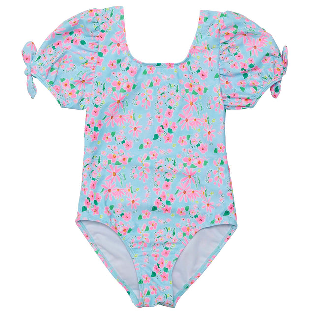 Daisy Chain Puff Sleeve Surf Suit - HoneyBug 
