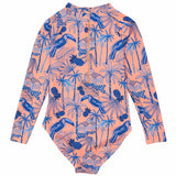 Tropicana Vacay Sustainable LS Surf Suit - HoneyBug 