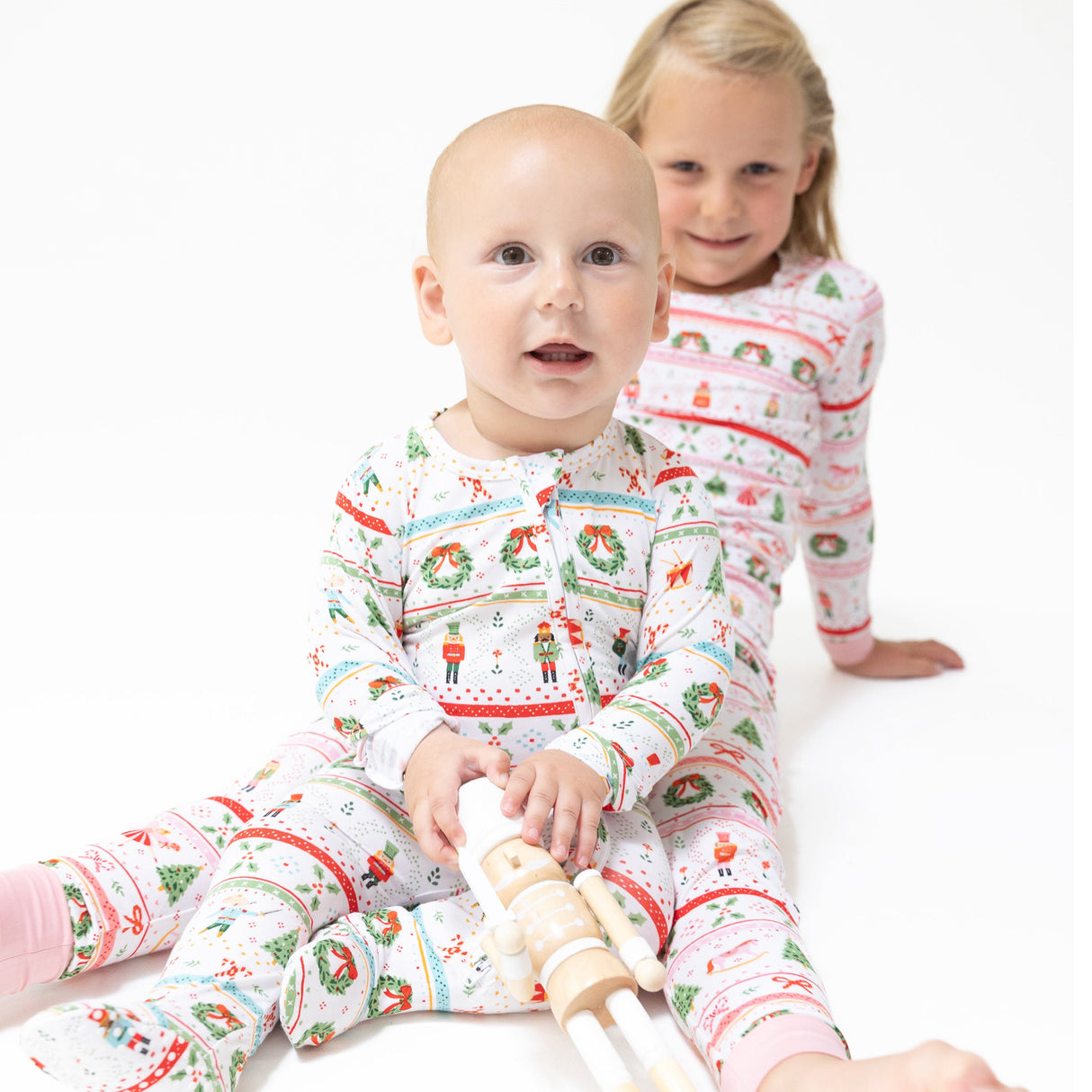 2 Way Zipper Footie - Nutcracker Fair Isle - HoneyBug 