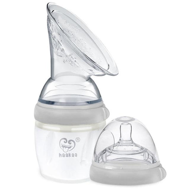 Haakaa Gen 3 Silicone Breast Pump Flange and Bottle Set 160 ml/6 oz - HoneyBug 