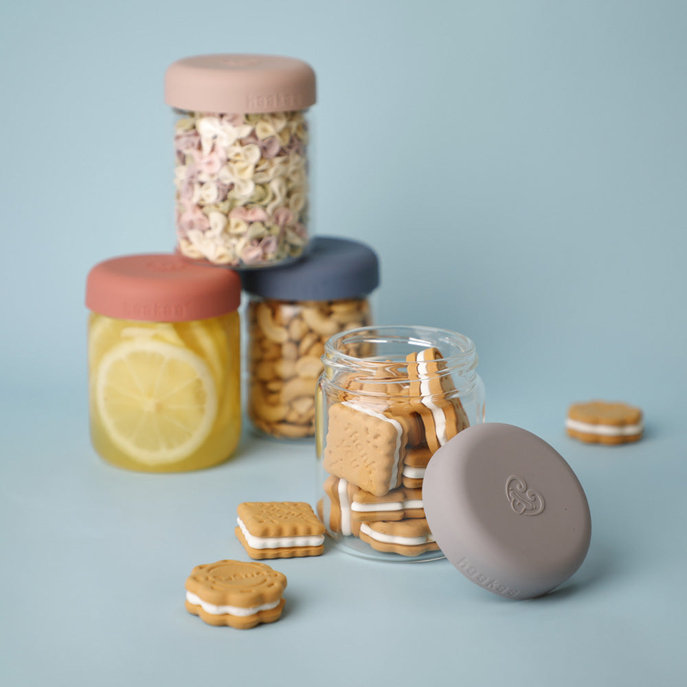 Haakaa Sealed Glass Storage Jar Set - HoneyBug 