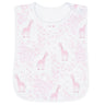 Pink Giraffe Print Feeding Bib - HoneyBug 