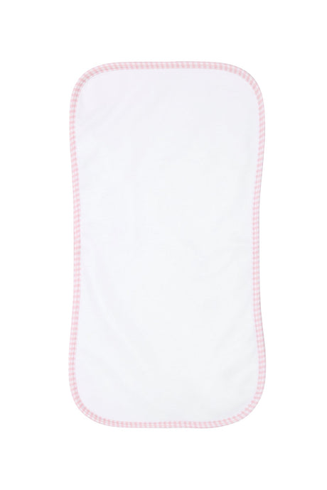 Pink Gingham Burp Cloth - HoneyBug 