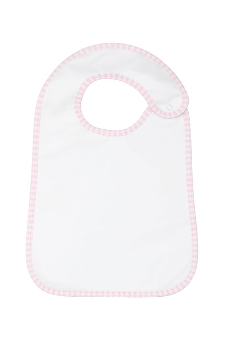 Pink Gingham Feeding Bib - HoneyBug 