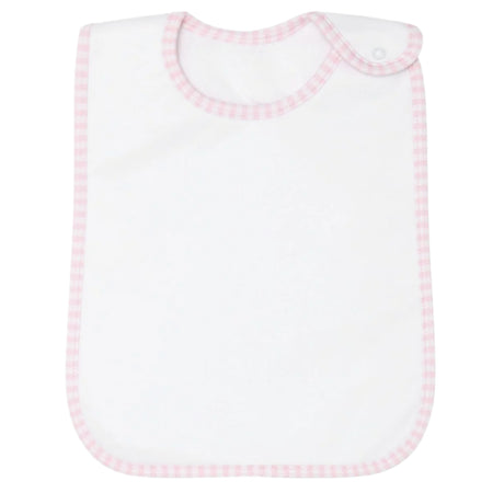 Pink Gingham Feeding Bib - HoneyBug 