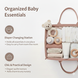 Quilted Diaper Caddy Organizer