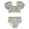 Girl's Puff Sleeve Swimsuit