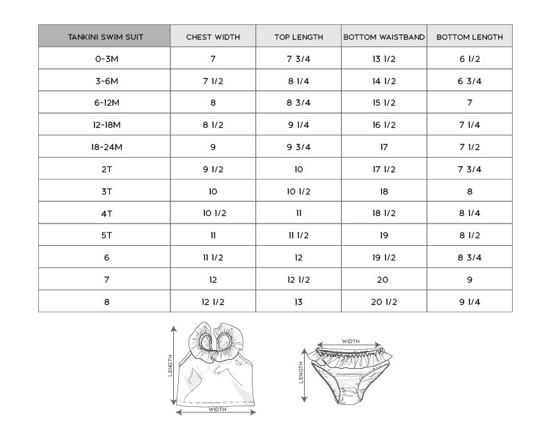 Girl's Two-Piece Tankini Swimsuit - HoneyBug 