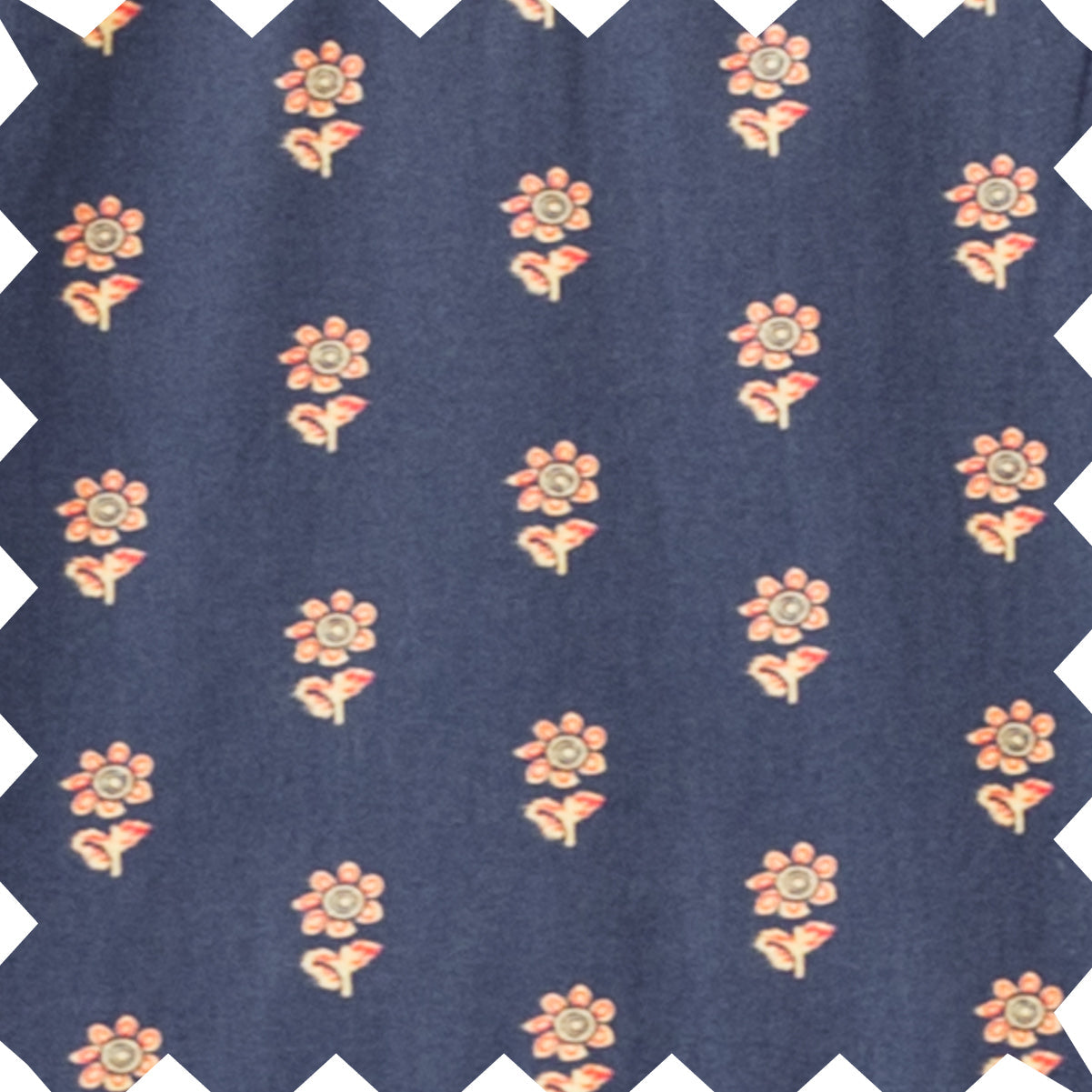 Girls' Long Sleeves Tiered Skirt Dress with Velvet Trim | Orange Floral - HoneyBug 