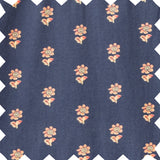 Girls' Long Sleeves Tiered Skirt Dress with Velvet Trim | Orange Floral - HoneyBug 