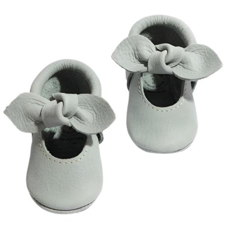Greatest Snow on Earth Knotted Bow Baby Shoe - HoneyBug 