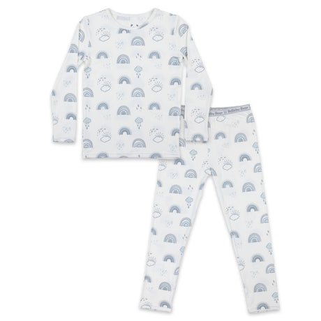 Grey Rainbows Bamboo Kids Pajamas - HoneyBug 