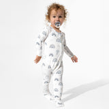 Grey Rainbows Bamboo Convertible Footie - HoneyBug 