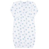 Blue Heart Print Gown - HoneyBug 