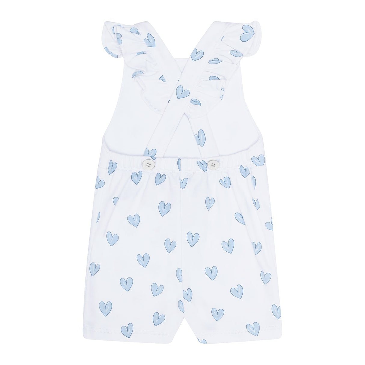 Blue Heart Print Romper