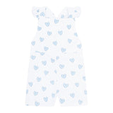 Blue Heart Print Romper