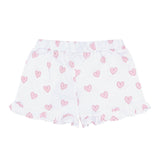 Pink Heart Print Shorts