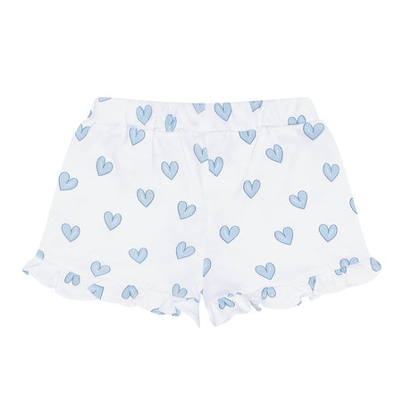 Blue Heart Print Shorts