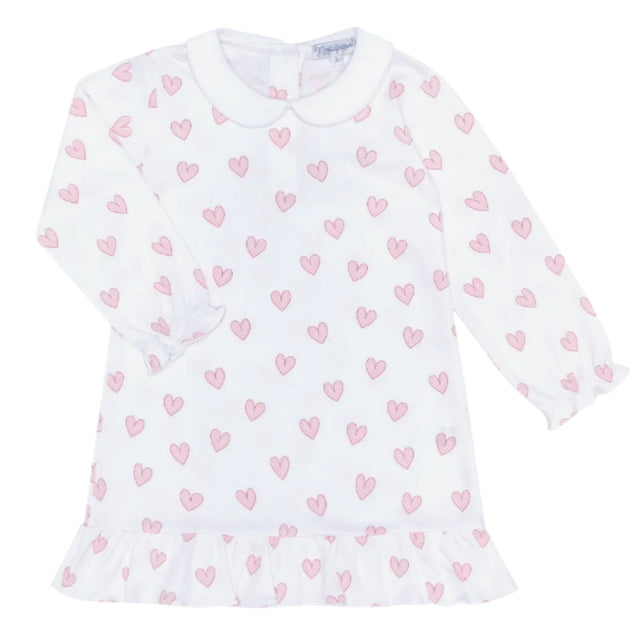 Pink Heart Print Long Sleeve Playtime - HoneyBug 