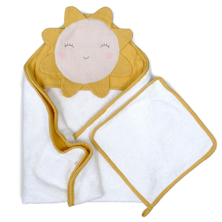 Petit Sun Towel and Washcloth Set - HoneyBug 