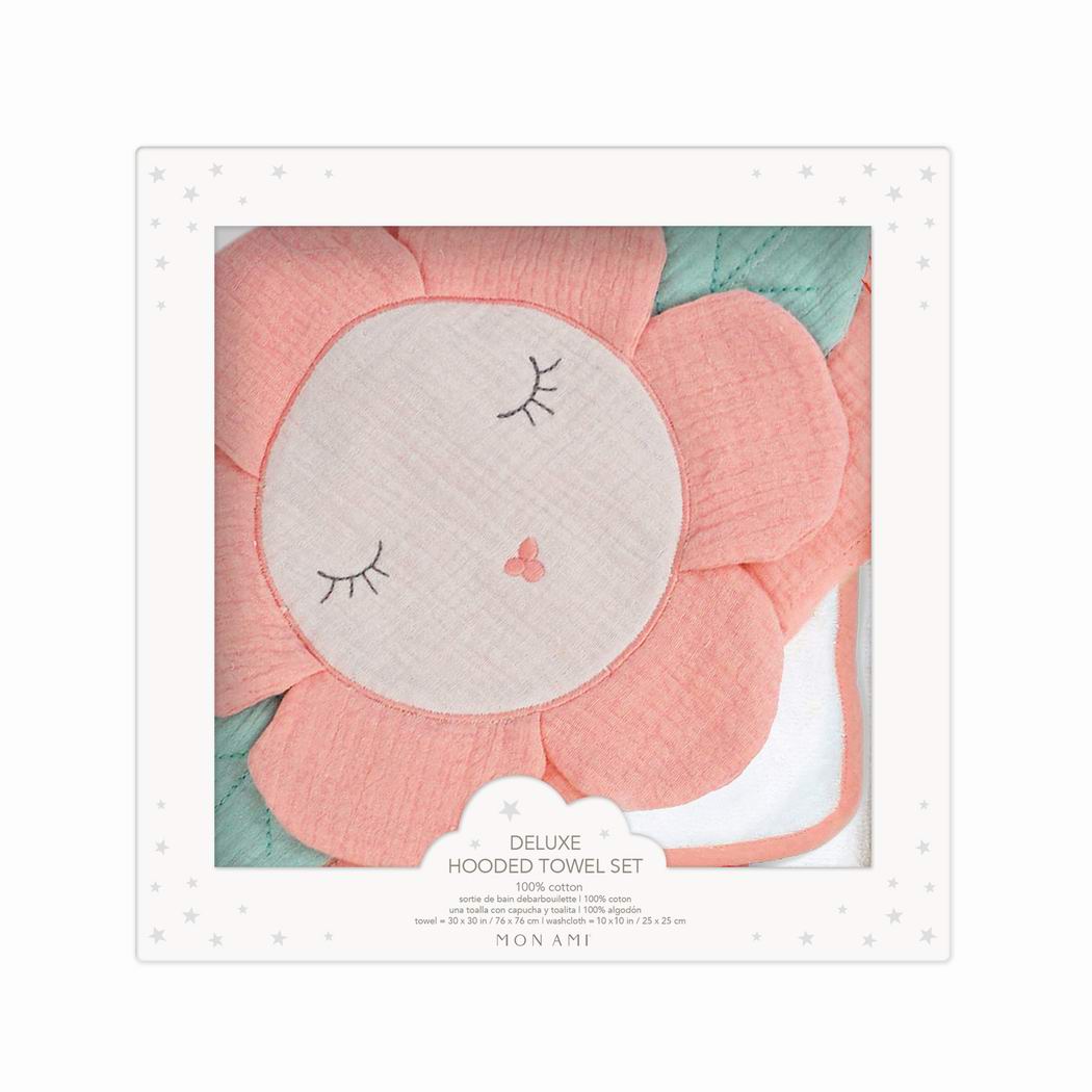 Petit Flower Towel and Washcloth Set - HoneyBug 