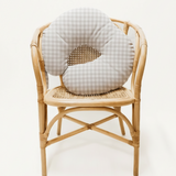 Beige Gingham Nursing Pillow Cover