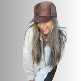 "mother." Embroidered Trucker Hat - Mocha - HoneyBug 