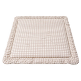 Beige Gingham Padded Baby Play Mat