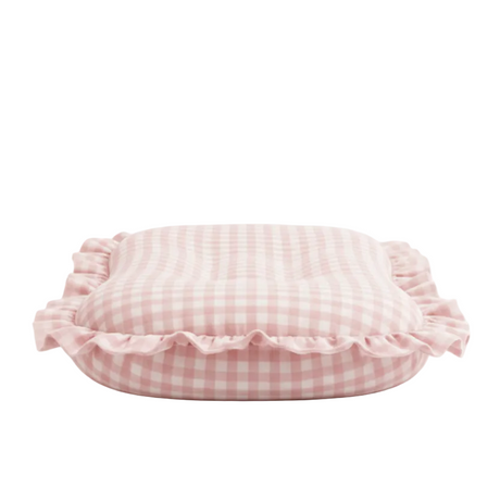 Pink Gingham Ruffle Baby Lounger Cover