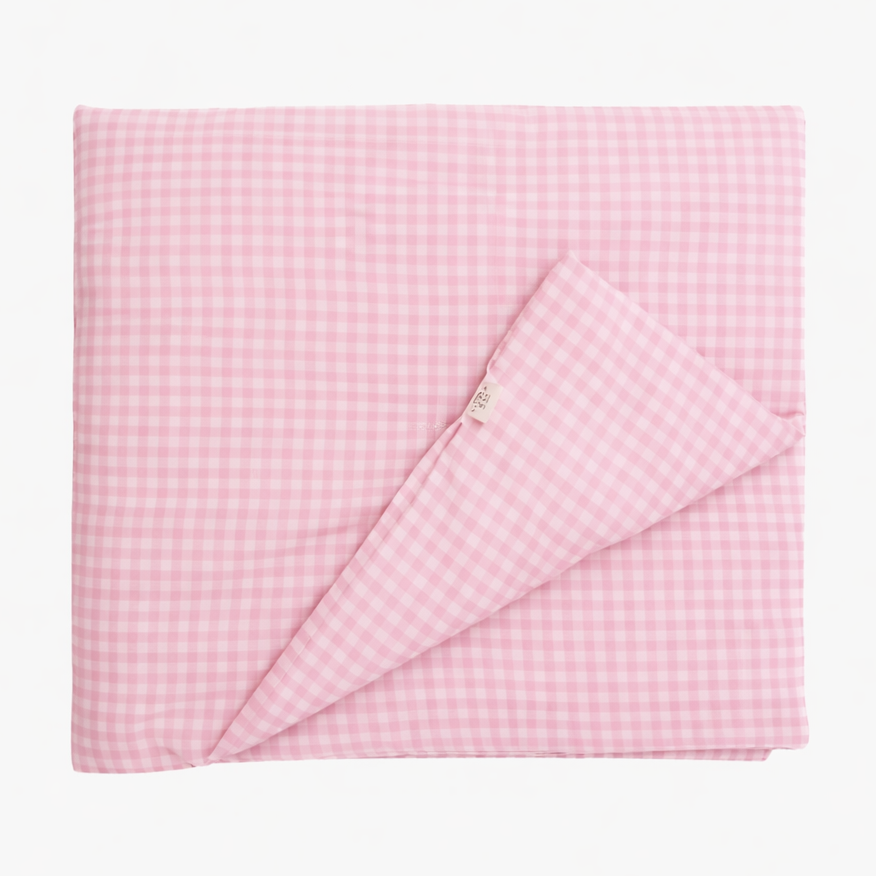 Rosey Gingham Crib Quilted Blanket