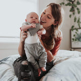 2 pc. pants set | ivory & heather grey - HoneyBug 