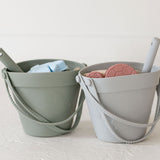 Silicone Sand bucket with toys and shovel