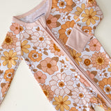 Bamboo Zip Romper |  Sweet Blossom