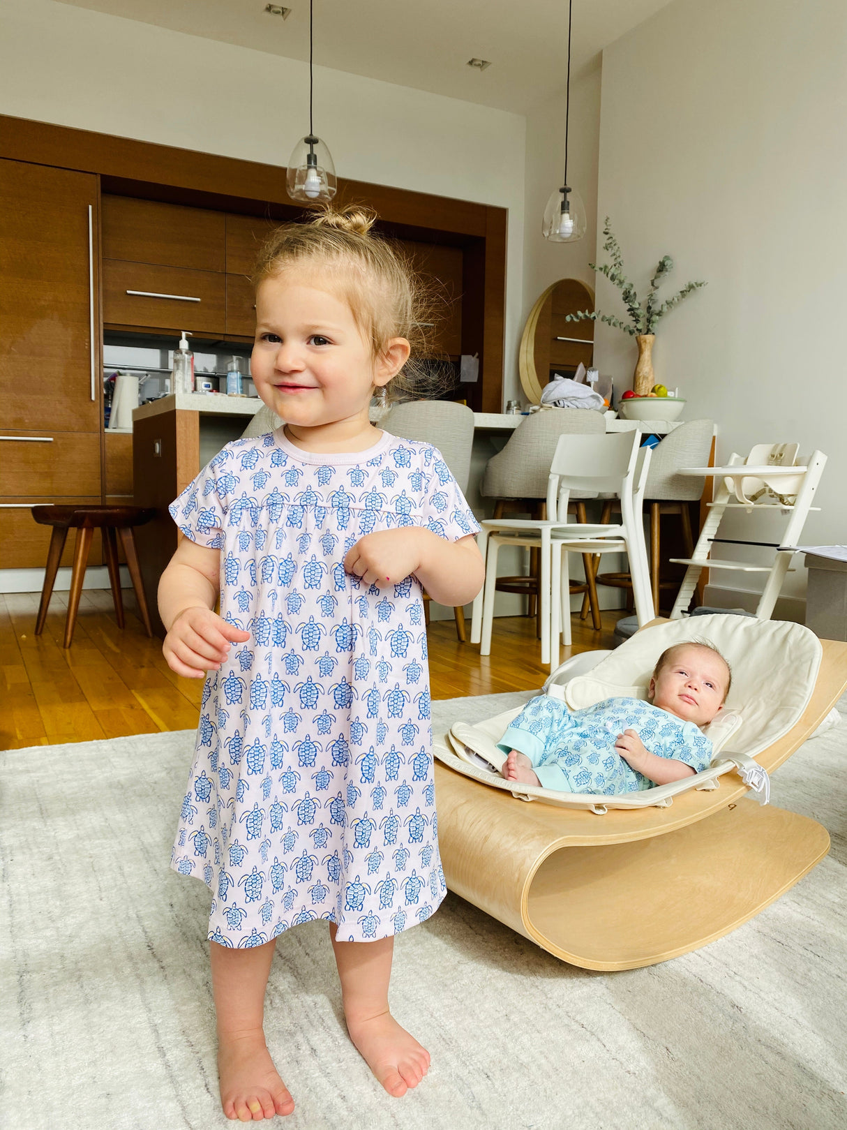 Pink Sea Turtle Swing Dress - HoneyBug 