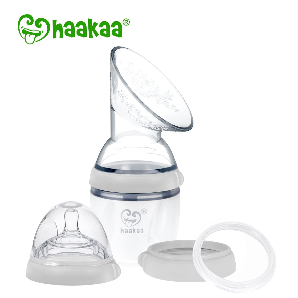 Haakaa Gen 3 Silicone Breast Pump and Bottle Pack 160 ml/6 oz - HoneyBug 
