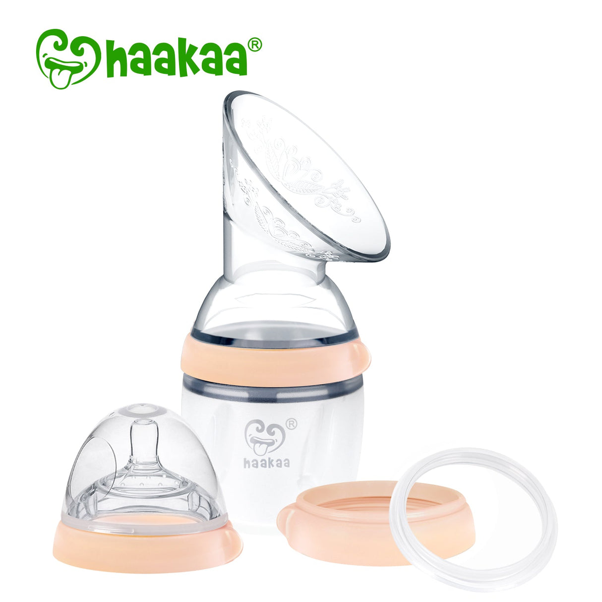 Haakaa Gen 3 Silicone Breast Pump and Bottle Pack 160 ml/6 oz - HoneyBug 