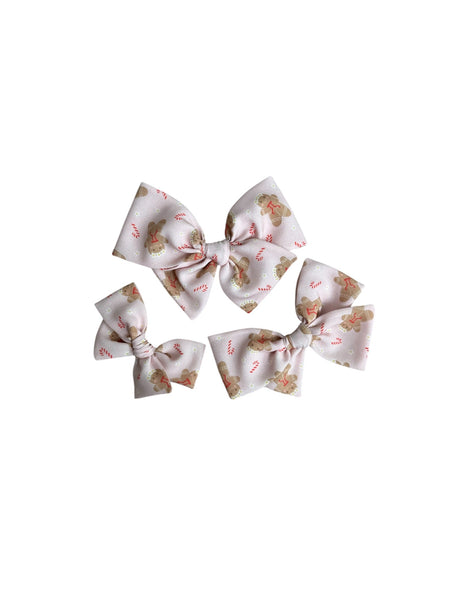 Gingerbread Girlies Pinwheel Bow - HoneyBug 