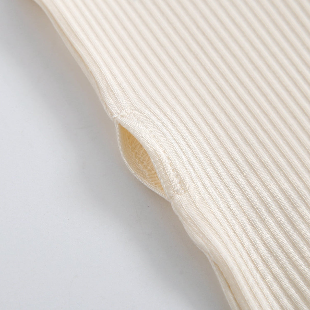 Oatmeal Ribbed Zippered Baby Romper