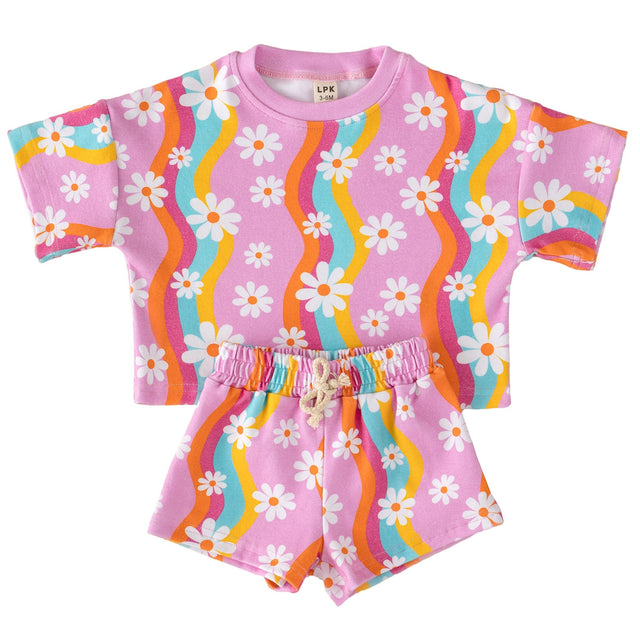 Shorts Set | Groovy Daisy - HoneyBug 