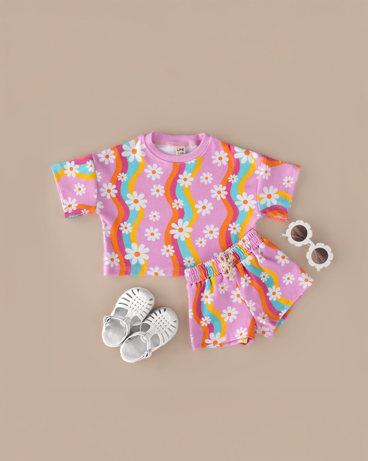 Shorts Set | Groovy Daisy - HoneyBug 