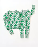 Bamboo Zip Romper | Lucky Shamrock - HoneyBug 