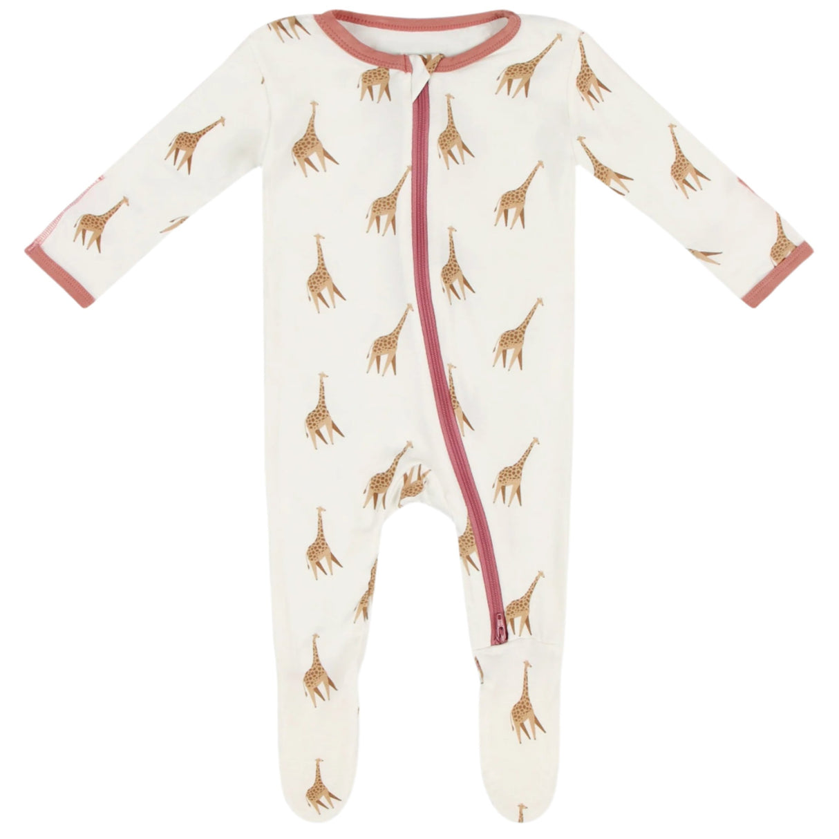 Giraffe Zippered Footie - HoneyBug 