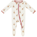 Giraffe Zippered Footie - HoneyBug 