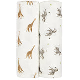 Giraffe & Zebra Swaddle Set - HoneyBug 