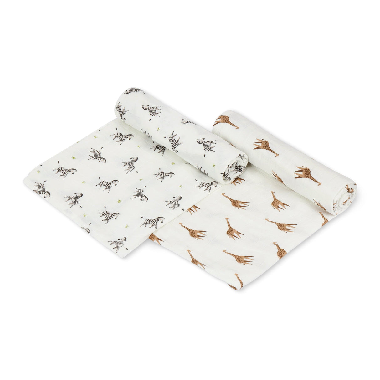 Giraffe & Zebra Swaddle Set - HoneyBug 