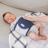 Indigo Windowpane Swaddle II - HoneyBug 