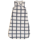 Indigo Windowpane Blanket Sleeper - HoneyBug 
