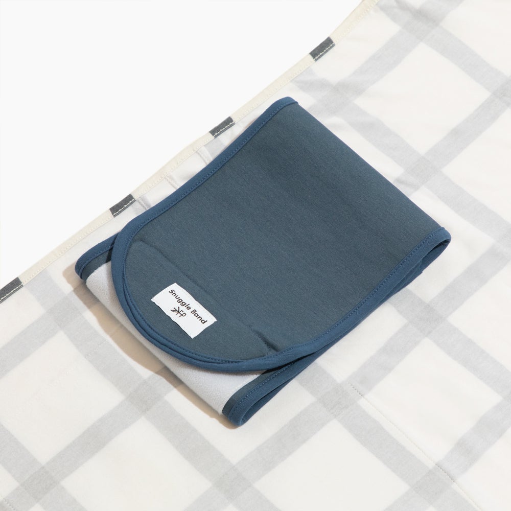Indigo Windowpane Swaddle II - HoneyBug 