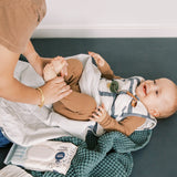 Indigo Windowpane Blanket Sleeper - HoneyBug 